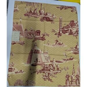 Vintage Schumacher 100% Cotton Travels of Marco Polo Voyage to Cathay 172672